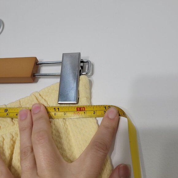 Vintage Midyat Soft Yellow 90s Thermal Texture Y2K Matching Set Short Sleeve - Picture 12 of 14